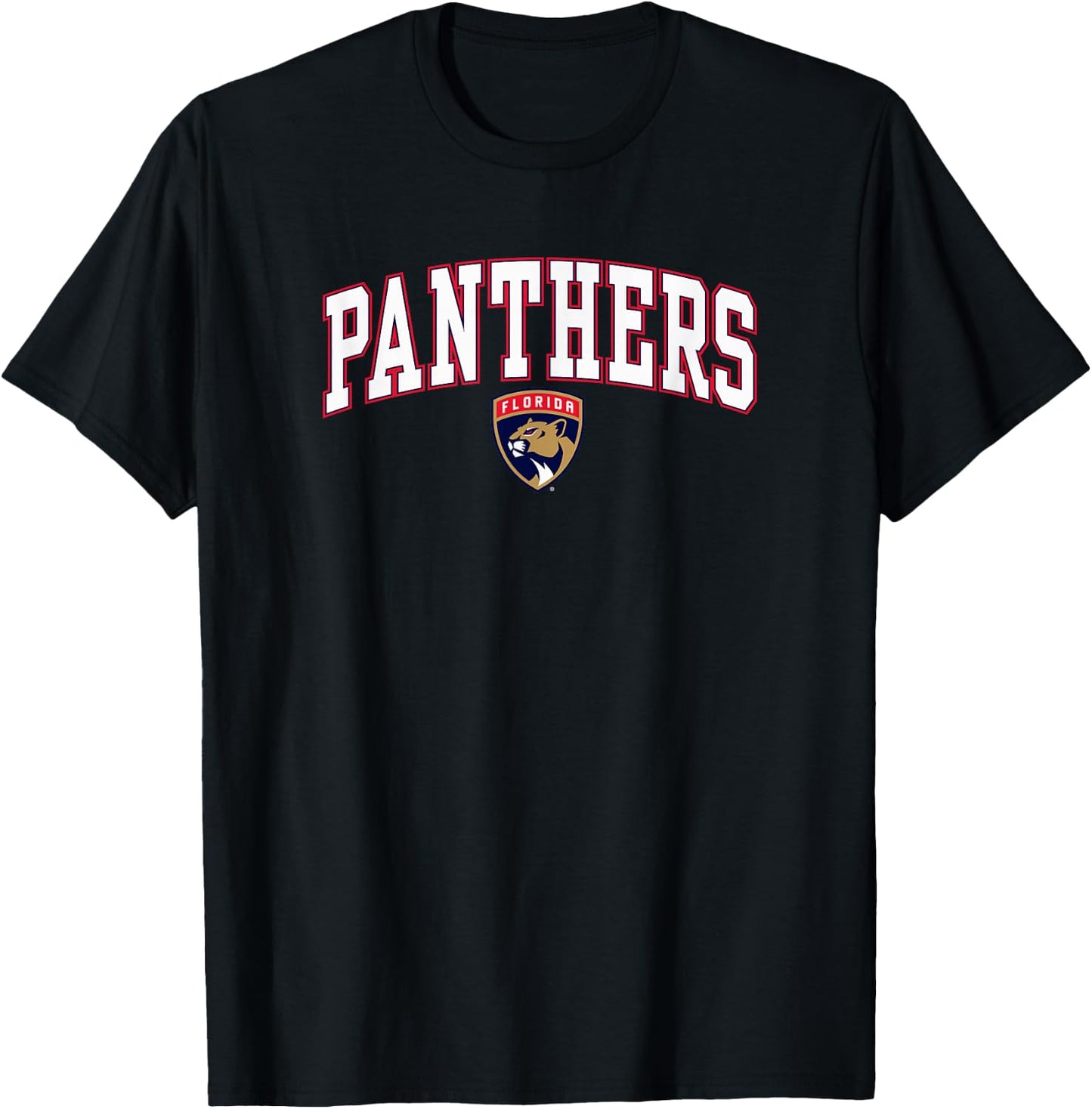 Florida Panthers Arch Over Dark Heather Officially Licensed T-Shirt - T-Shirt | Black