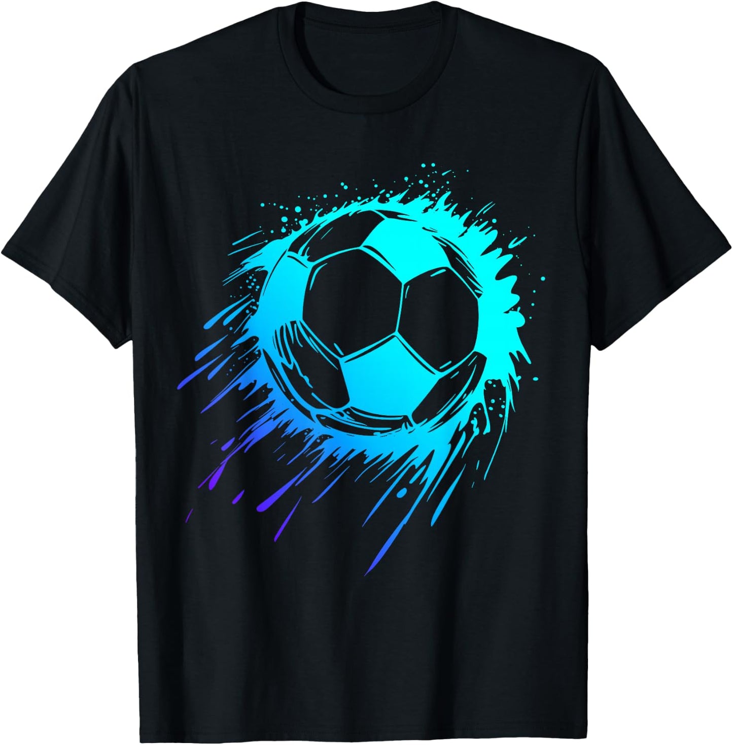 Blue Football Player Men's Football Boys Football , black T-Shirt - T-Shirt | Black