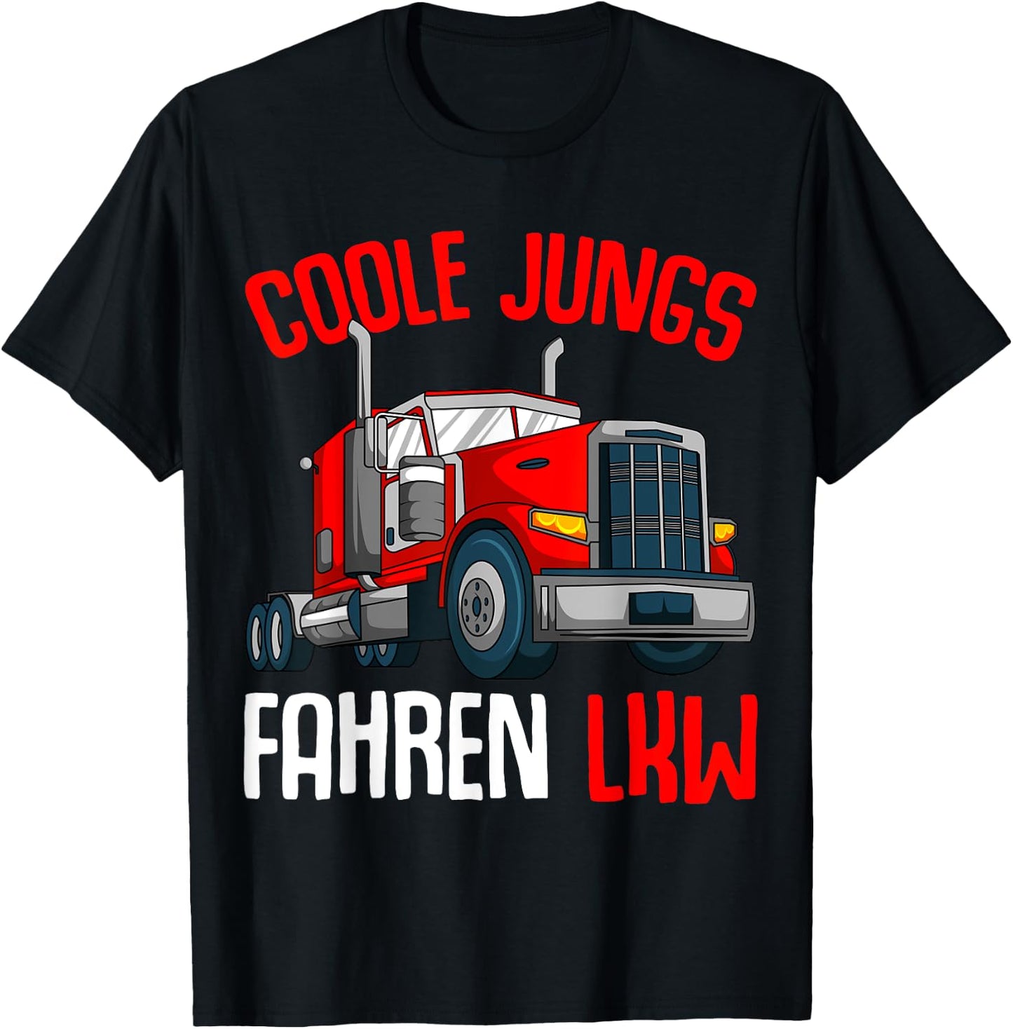Coole Jungs fahren LKW Fahrer Trucker Kinder Jungen T-Shirt - T-Shirt | Black