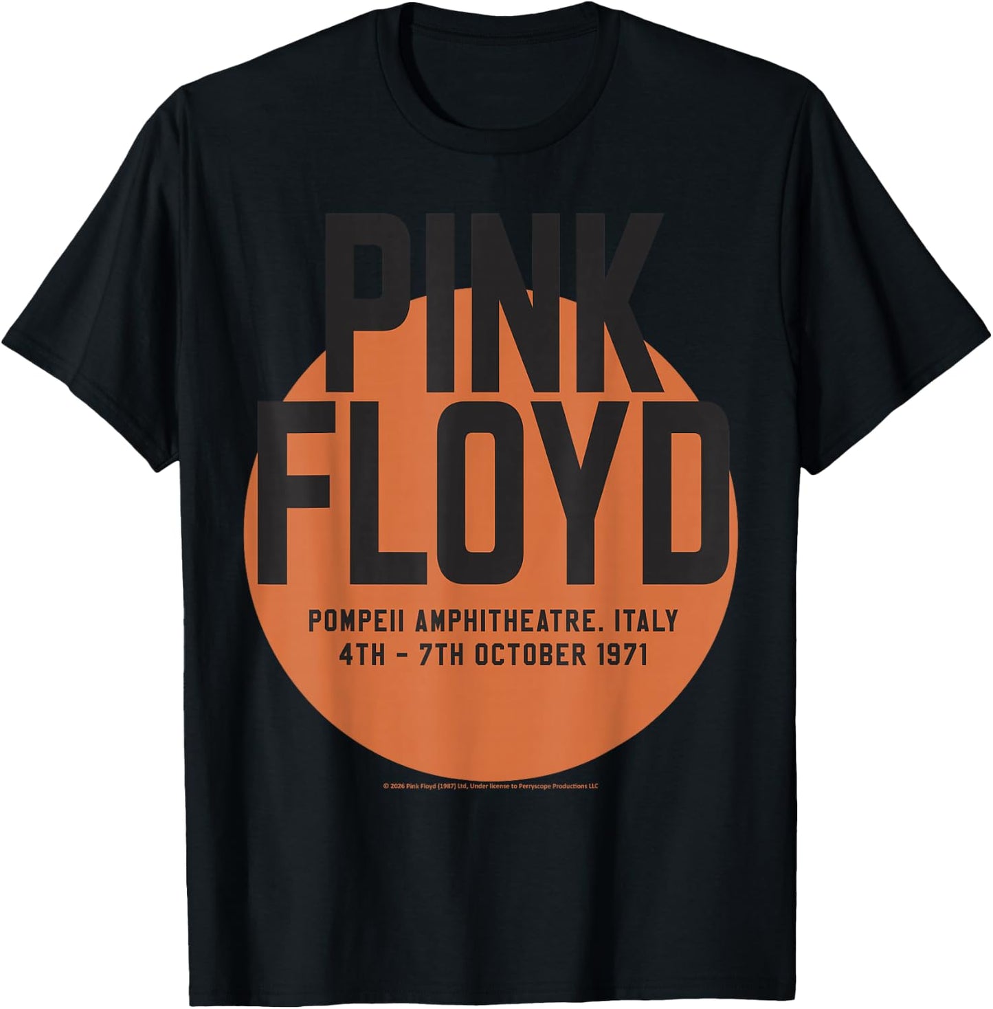 Pink Floyd Pompeii Amphitheatre Italy 4th 7th October 1971 T-Shirt - T-Shirt | Black