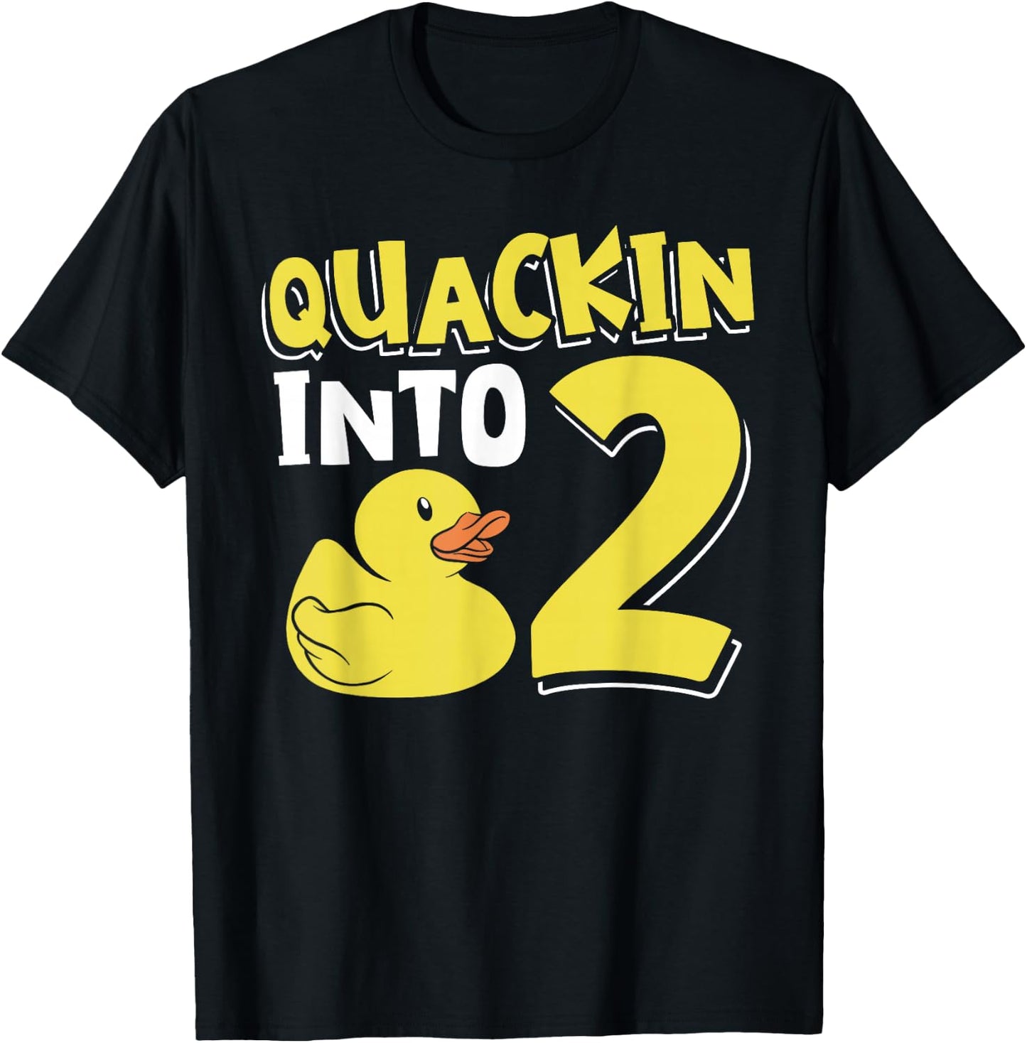 Rubber Ducky 2 Year Old Birthday Rubber Duck T-Shirt - T-Shirt | Black
