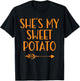 Thanksgiving Matching Couple She's My Sweet Potato I Yam T-Shirt - T-Shirt | Black