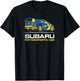 Subaru Rally Car Colorful Racing Logo Sports Car Brand T-Shirt - T-Shirt | Black