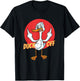 Duck Off Sarcastic Funny Middle Finger Pun Duck Cartoon T-Shirt - T-Shirt | Black