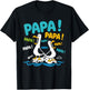 Bague fête des pères Humour Enfant Qui crie Mouette Papa T-Shirt - T-Shirt | Black