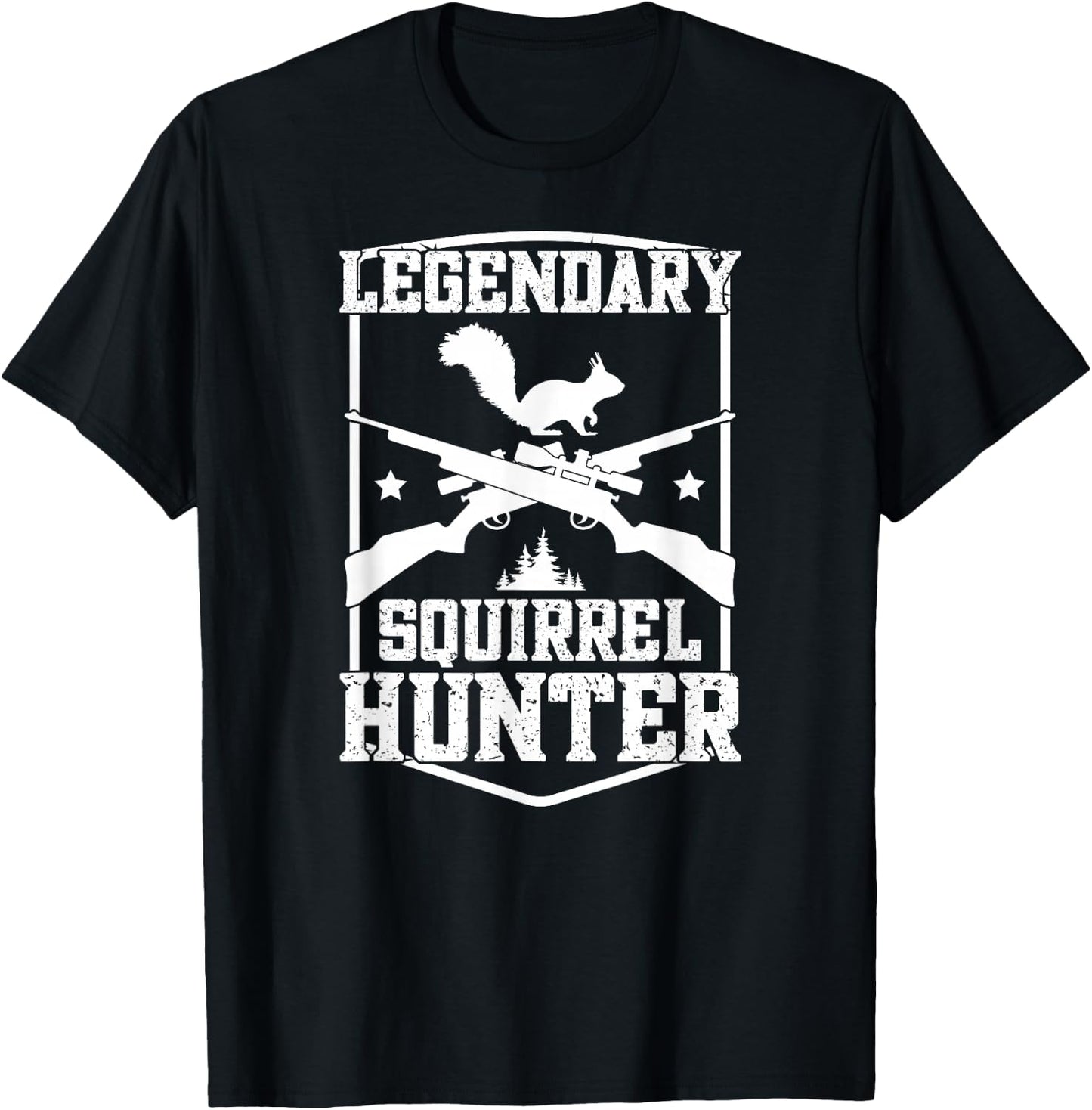 Legendary Squirrel Hunter Squirrel Hunting T-Shirt - T-Shirt | Black