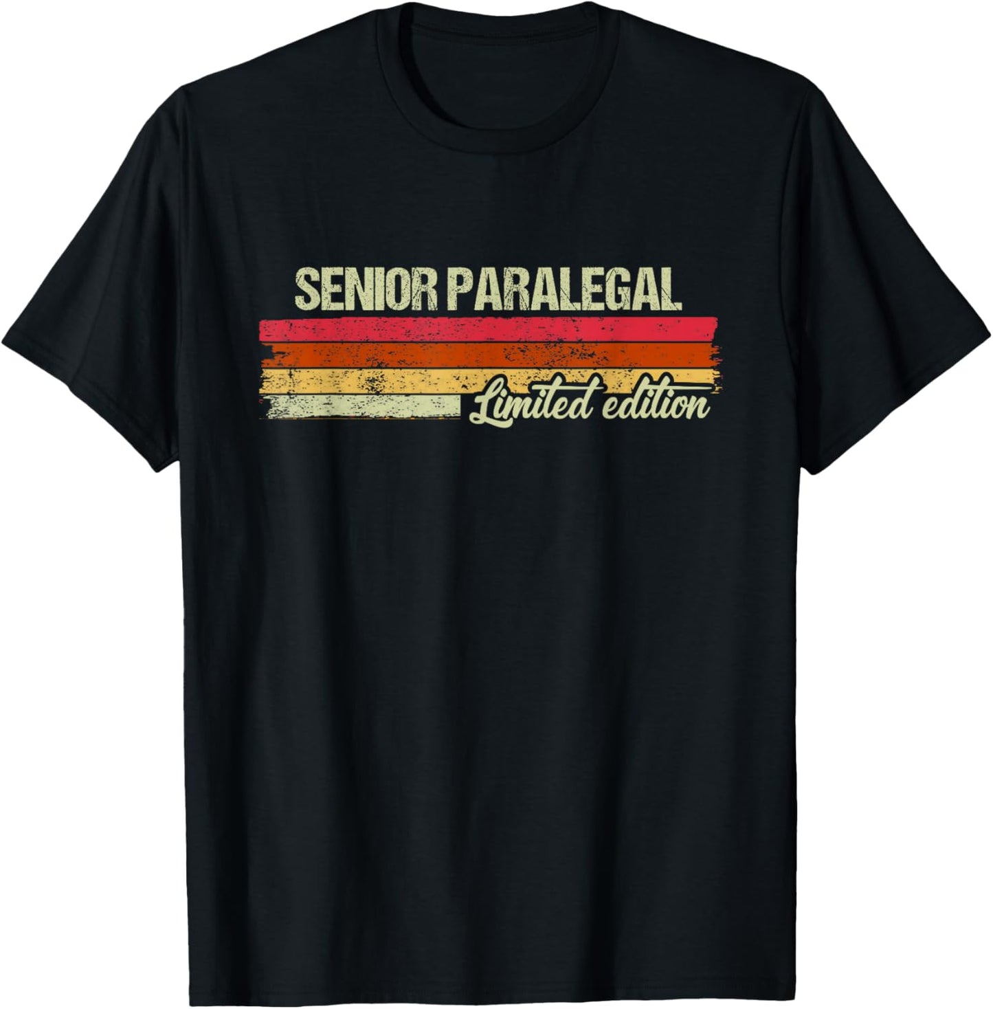 Vintage Senior Paralegal Limited Edition T-Shirt - T-Shirt | Black
