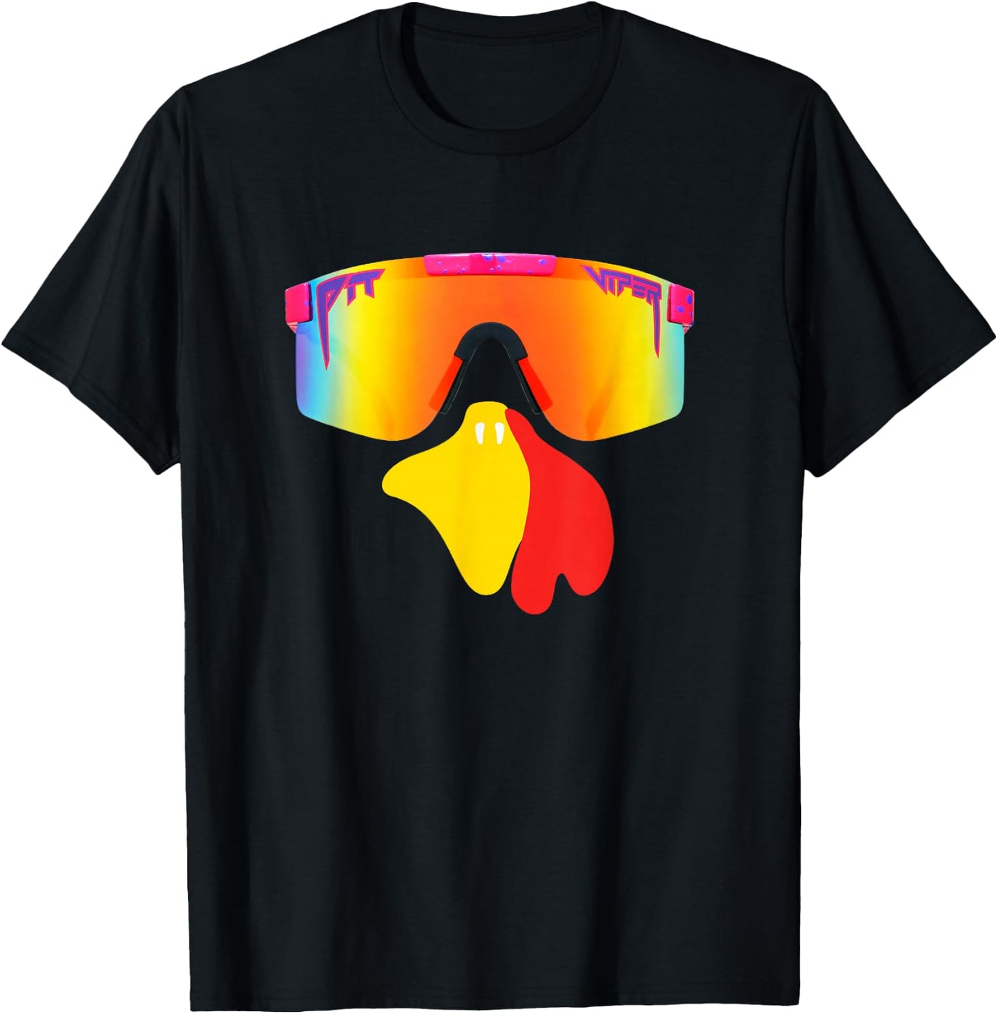 Rizzy Turkey with Cool Shades Funny Thanksgiving Boys T-Shirt - T-Shirt | Black