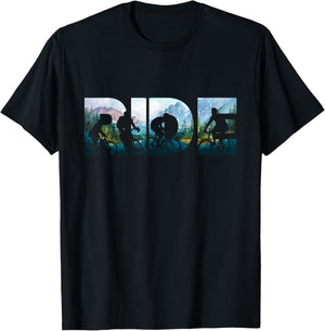 Mountain Bicycle Ride Shirt Cool MTB Downhill Mountain Biker T-Shirt - T-Shirt | Black
