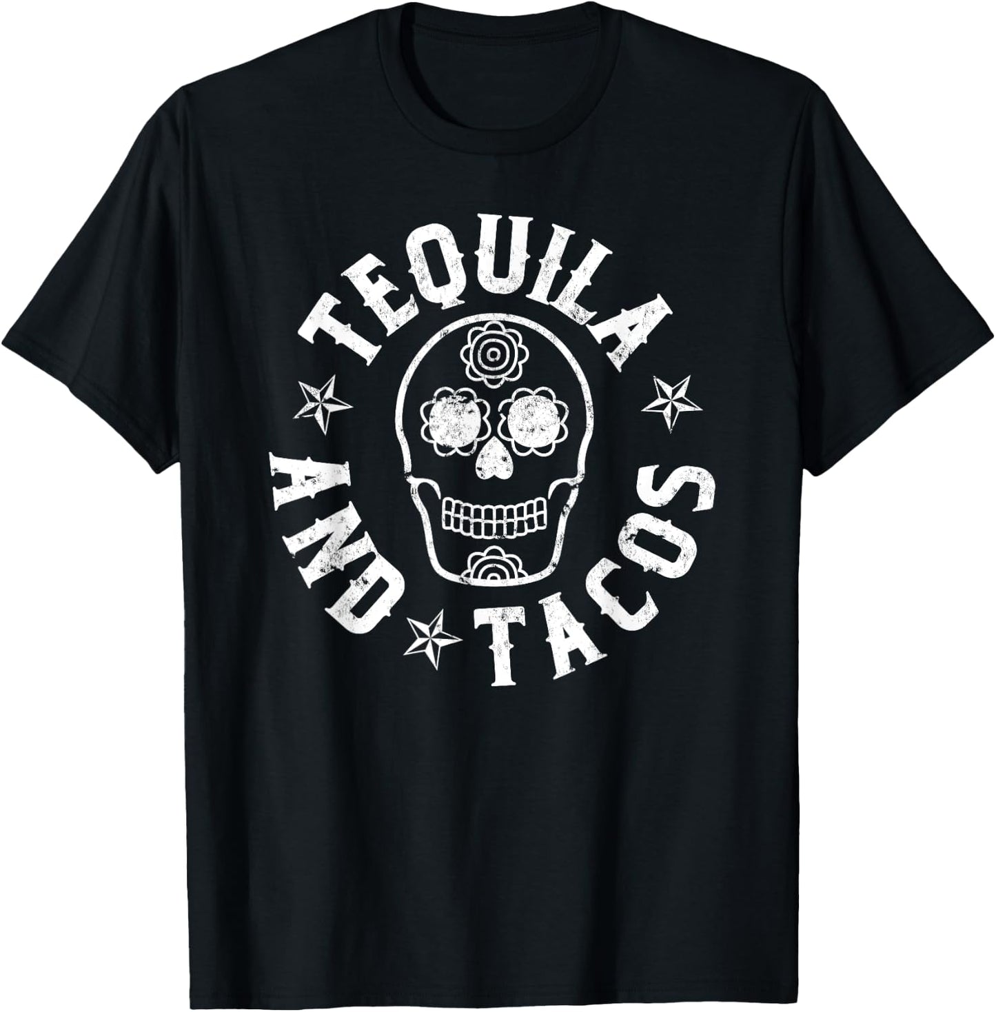 Tequila And Tacos Cinco De Mayo Mexican Food T-Shirt - T-Shirt | Black