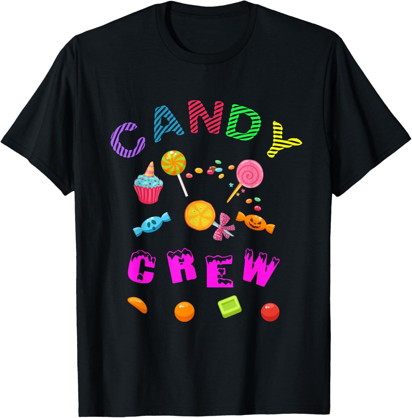 Candy Land Candy Crew Decorations Sweetie Candy Squad T-Shirt - T-Shirt | Black