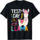 Test Day No Prob-llama Llama Teacher Testing Day Student T-Shirt - T-Shirt | Black