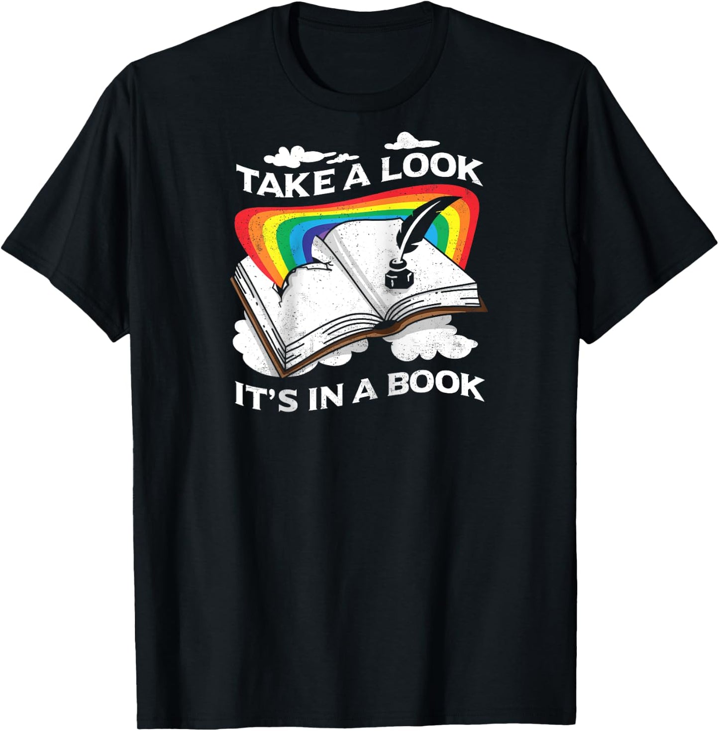 Love Reading Love Rainbows Gift Retro Rainbow Design Raglan Baseball T-Shirt - T-Shirt | Black