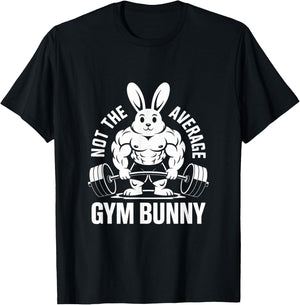 Not The Average Gym Bunny Weightlifting Rabbit Deadlifting T-Shirt - T-Shirt | Black