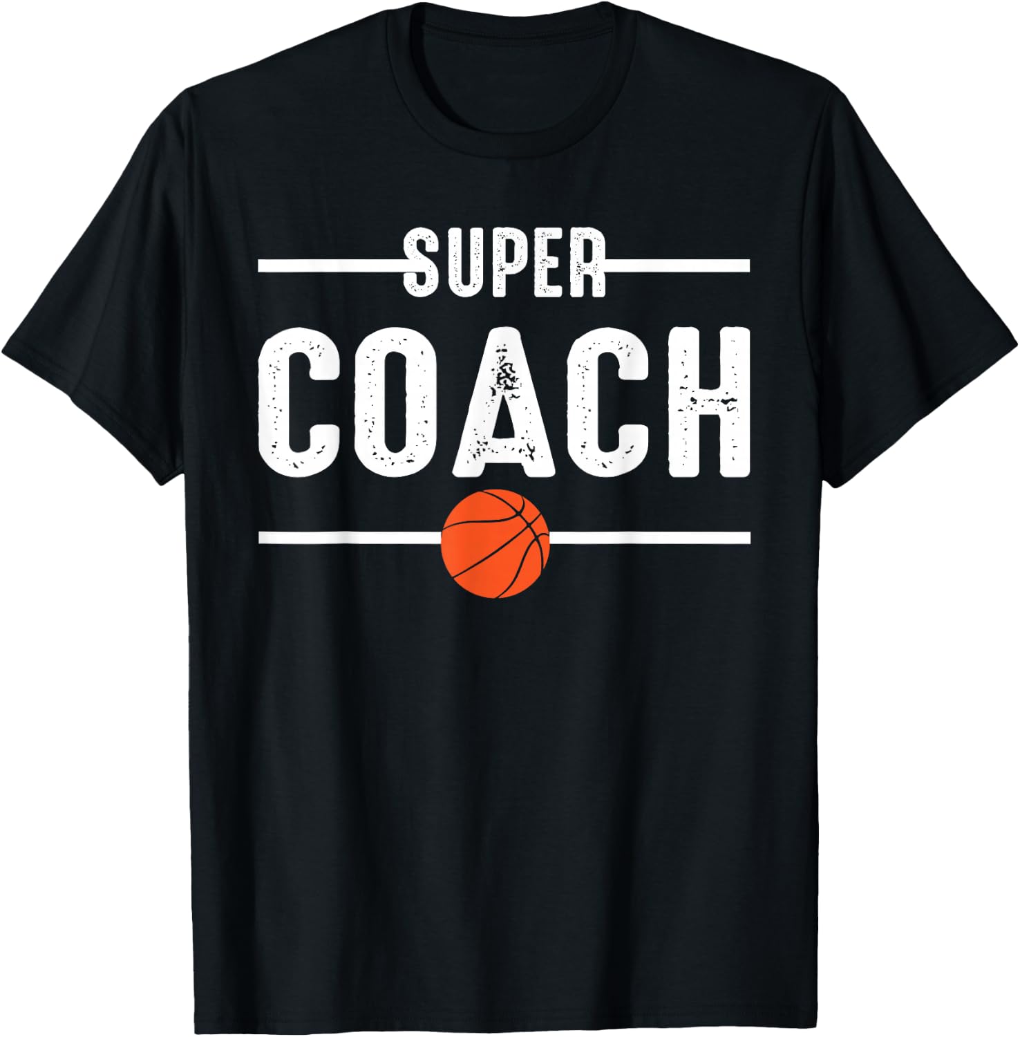 Super Coach Basketball Player Basketball T-Shirt - T-Shirt | Black