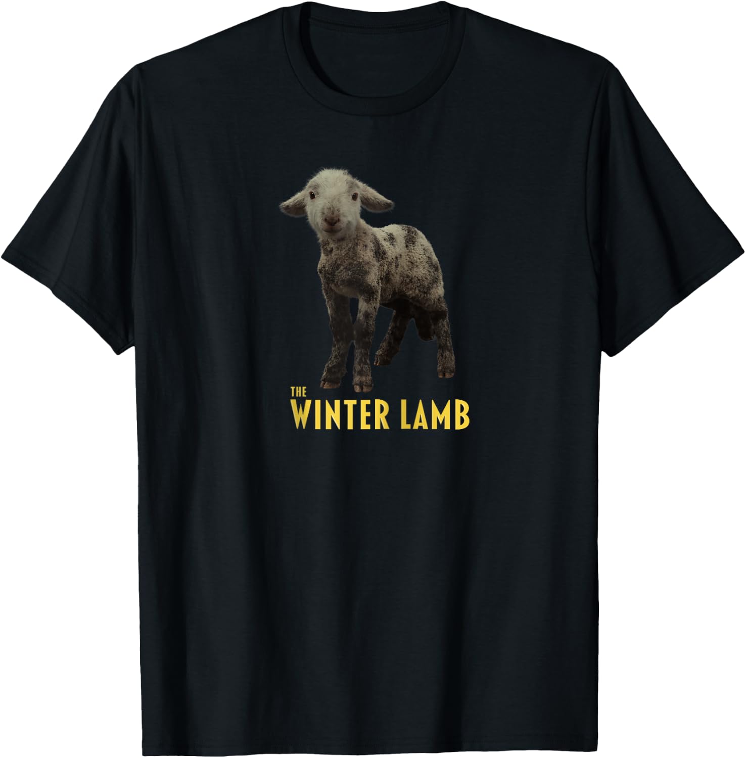 The Winter Lamb Raglan Baseball T-Shirt - T-Shirt | Black
