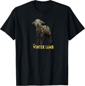 The Winter Lamb Raglan Baseball T-Shirt - T-Shirt | Black