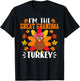 I'm The Great Grandma Turkey Shirt Funny Turkey Thanksgiving T-Shirt - T-Shirt | Black