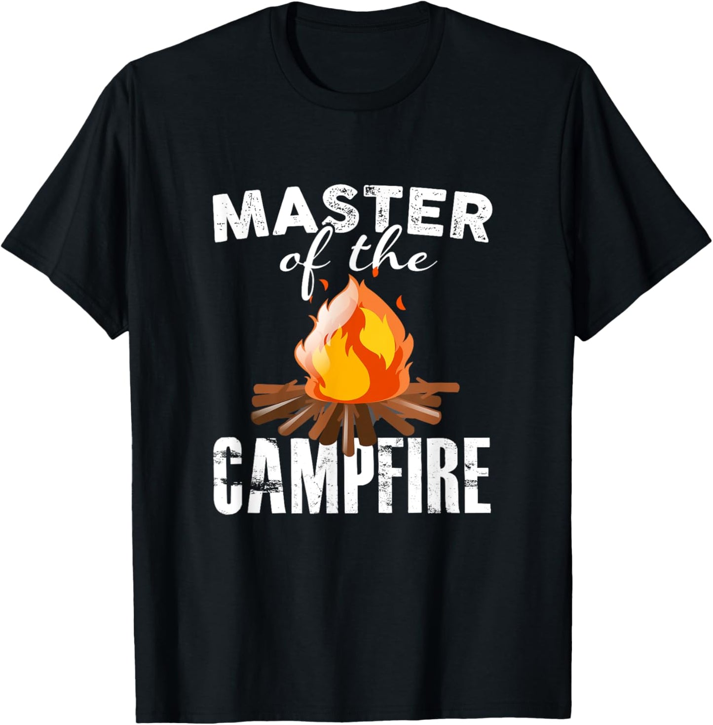 Camping T Shirt Master Of The Campfire Outdoors T-Shirt - T-Shirt | Black