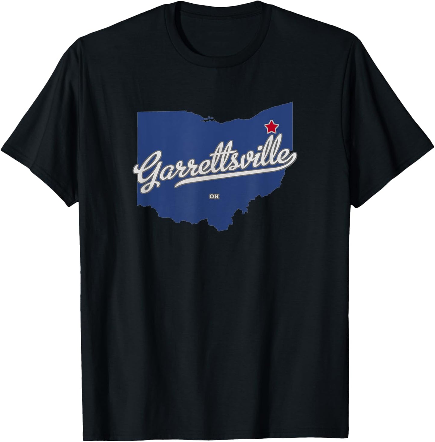 Garrettsville Ohio OH Map T-Shirt - T-Shirt | Black