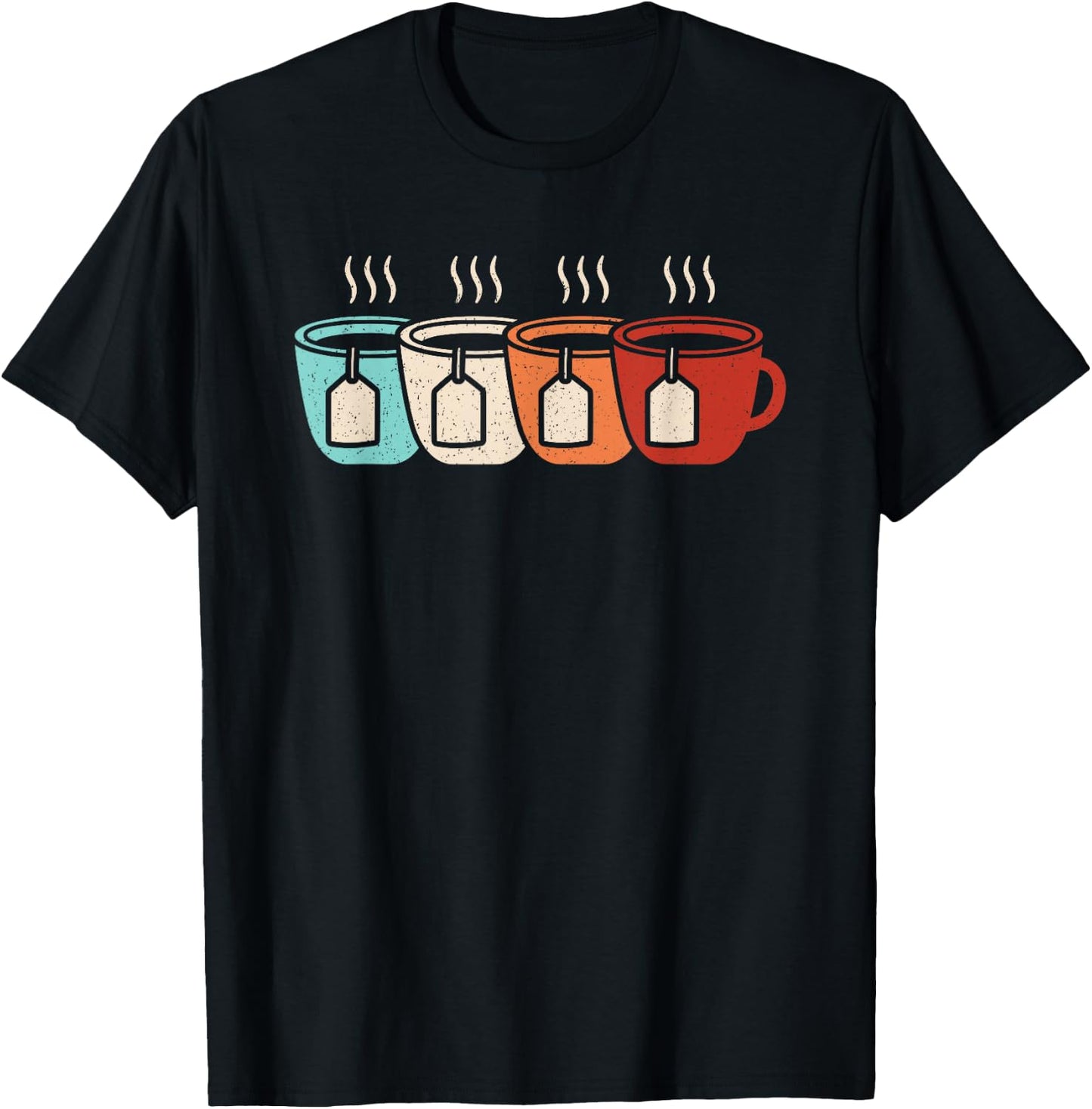 Retro Tea Cup Vintage Tea Lovers Tea Women Men T-Shirt - T-Shirt | Black