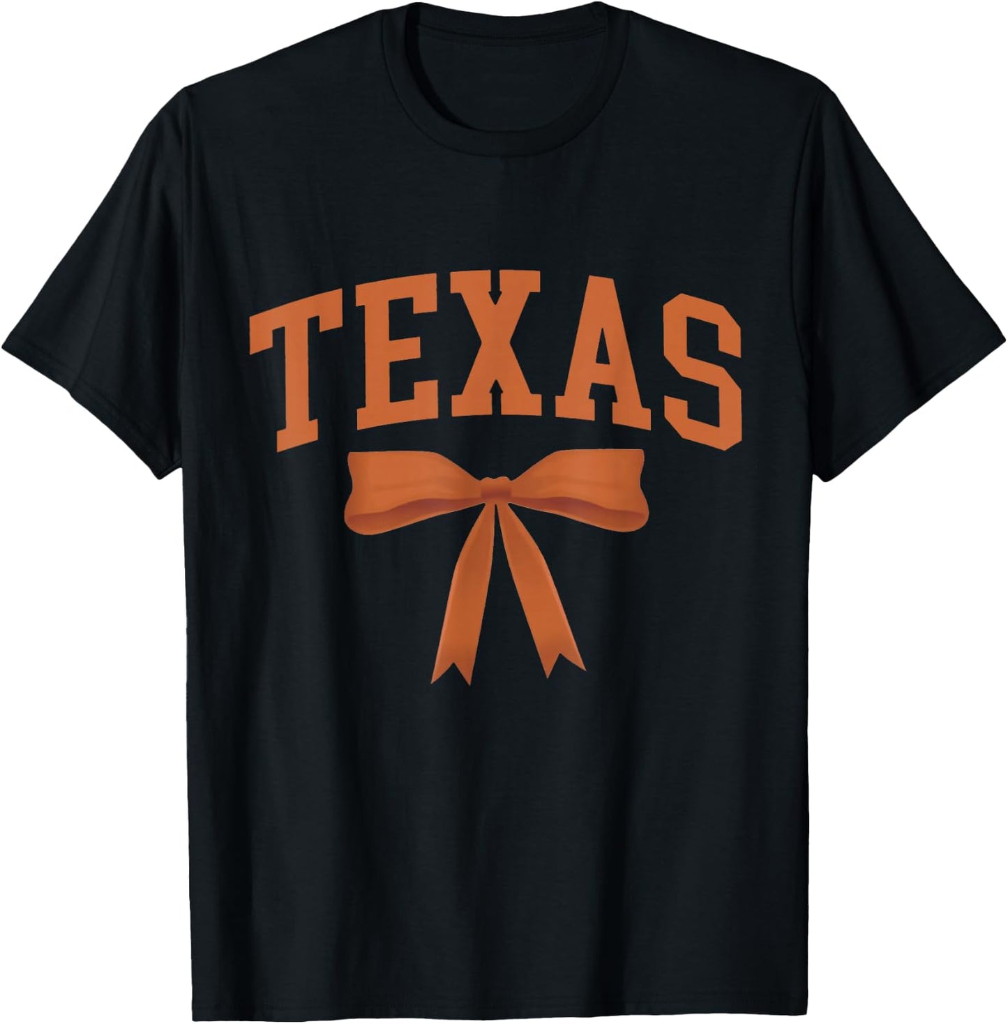 Texas TX Brow Cute Coquette Bow Western Cowgirl Cowboy T-Shirt - T-Shirt | Black