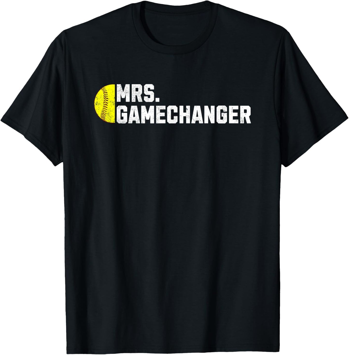 Mrs. Gamechanger Softball Scorekeeper Love T-Shirt - T-Shirt | Black