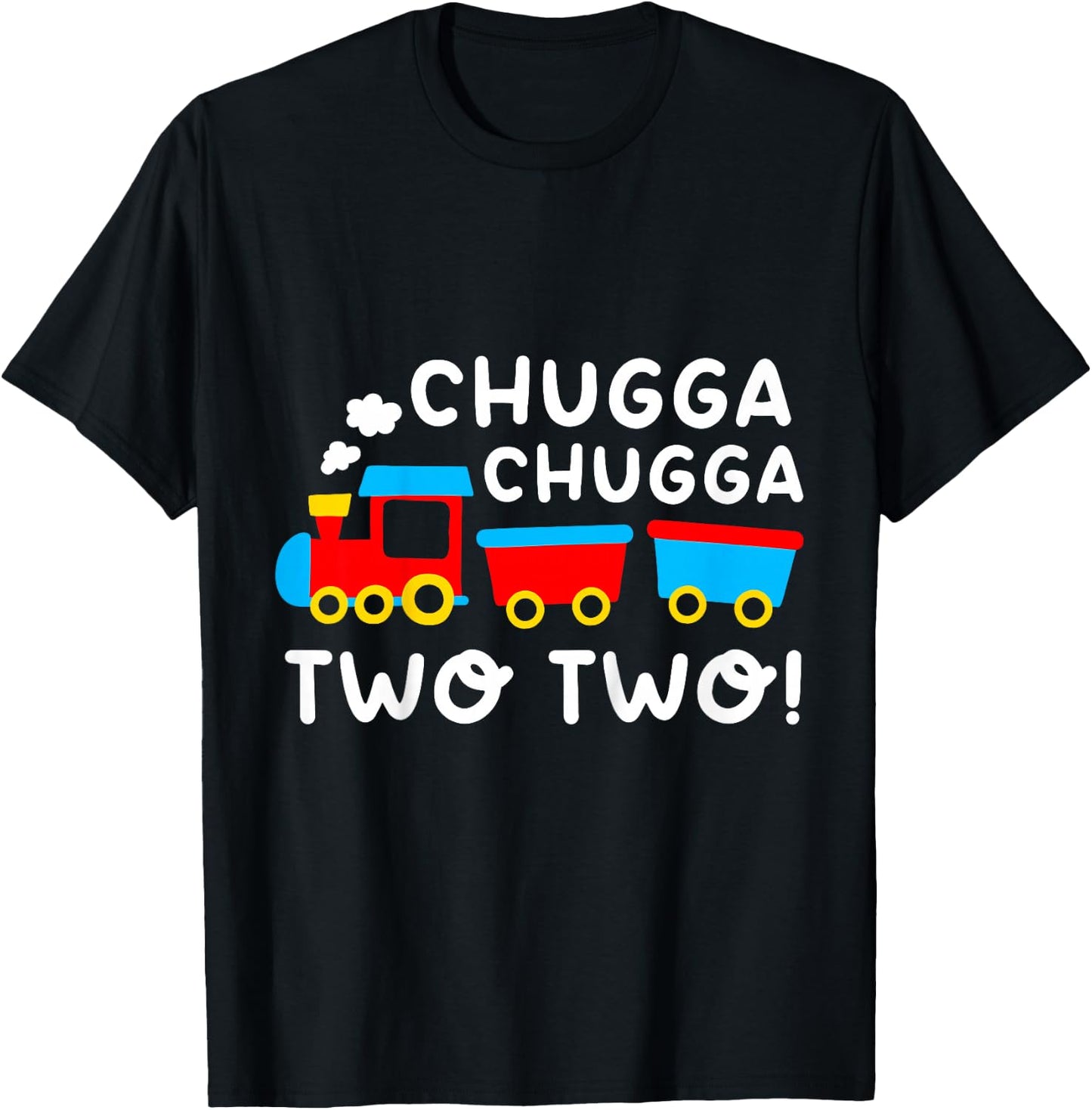 Kids 2nd Birthday Boy Train Chugga Chugga Two Two Toddler T-Shirt - T-Shirt | Black