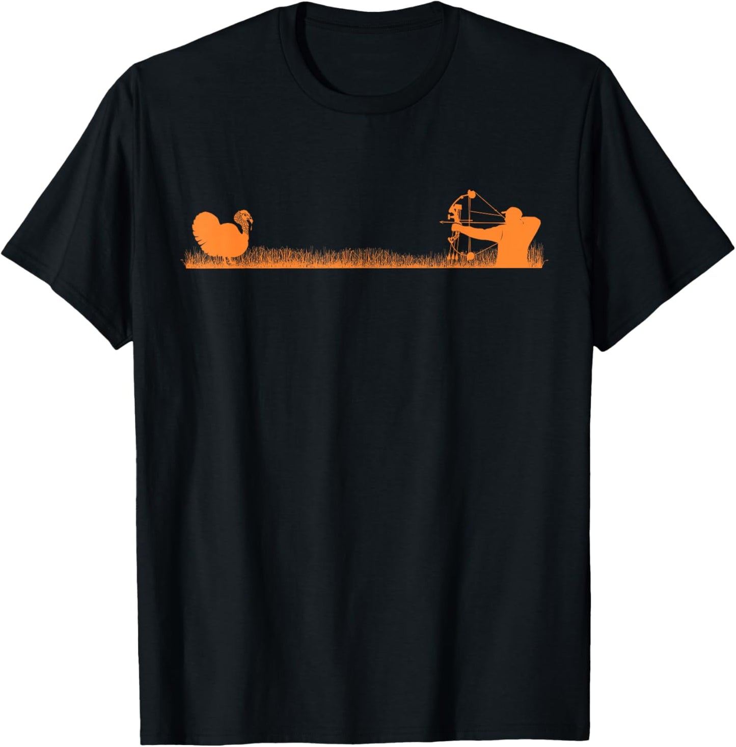 Turkey Bowhunt Compound Bow Hunting Graphic Hunter T-Shirt - T-Shirt | Black