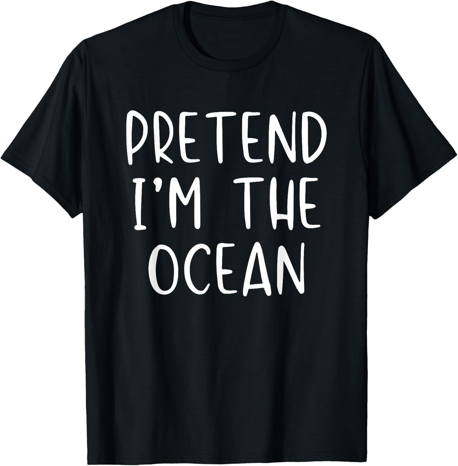 Pretend I'm A Ocean Costume Halloween Funny Simple Adult Kid T-Shirt - T-Shirt | Black