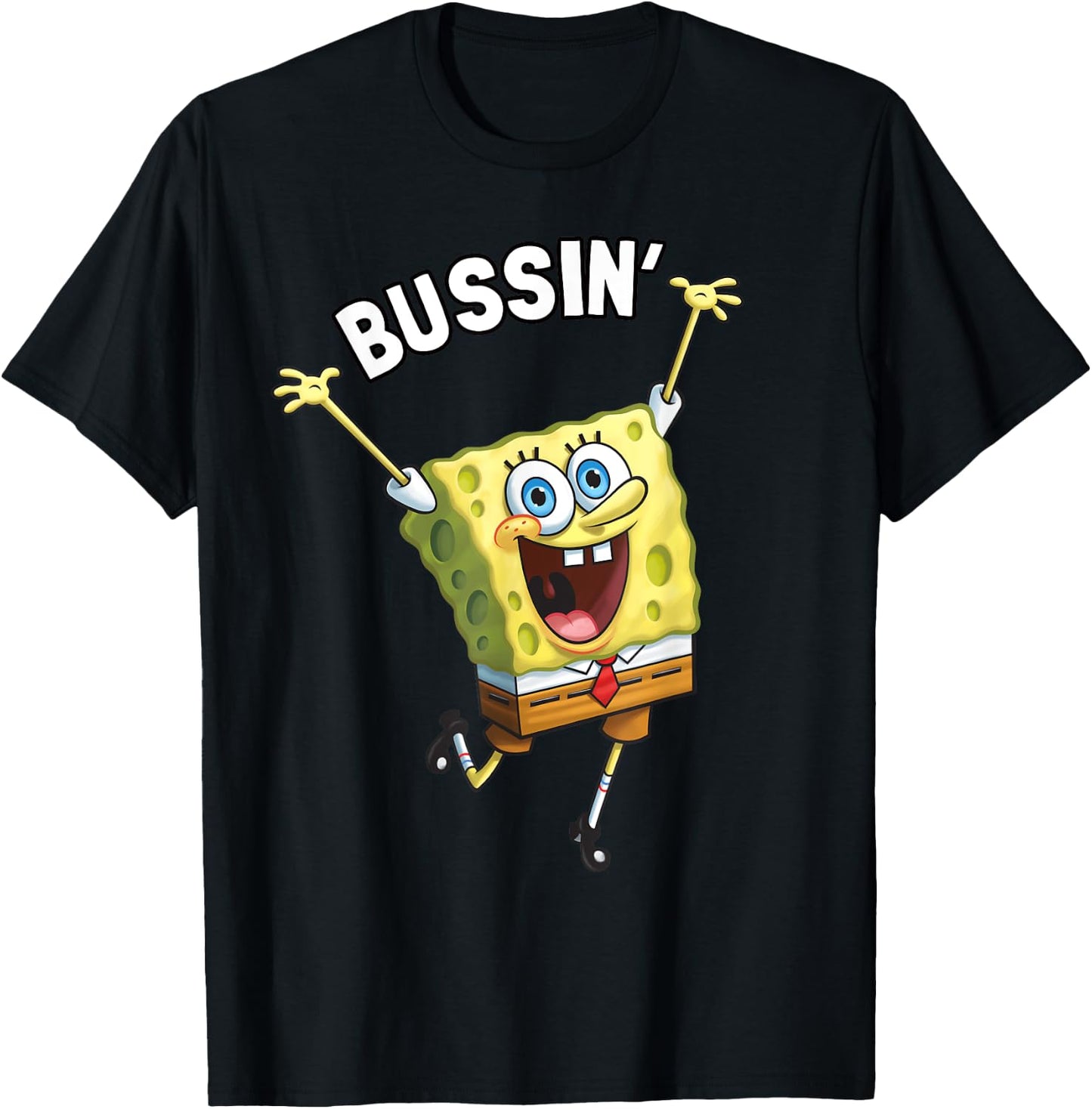 Mademark x SpongeBob SquarePants - SpongeBob SquarePants Bussin' T-Shirt - T-Shirt | Black