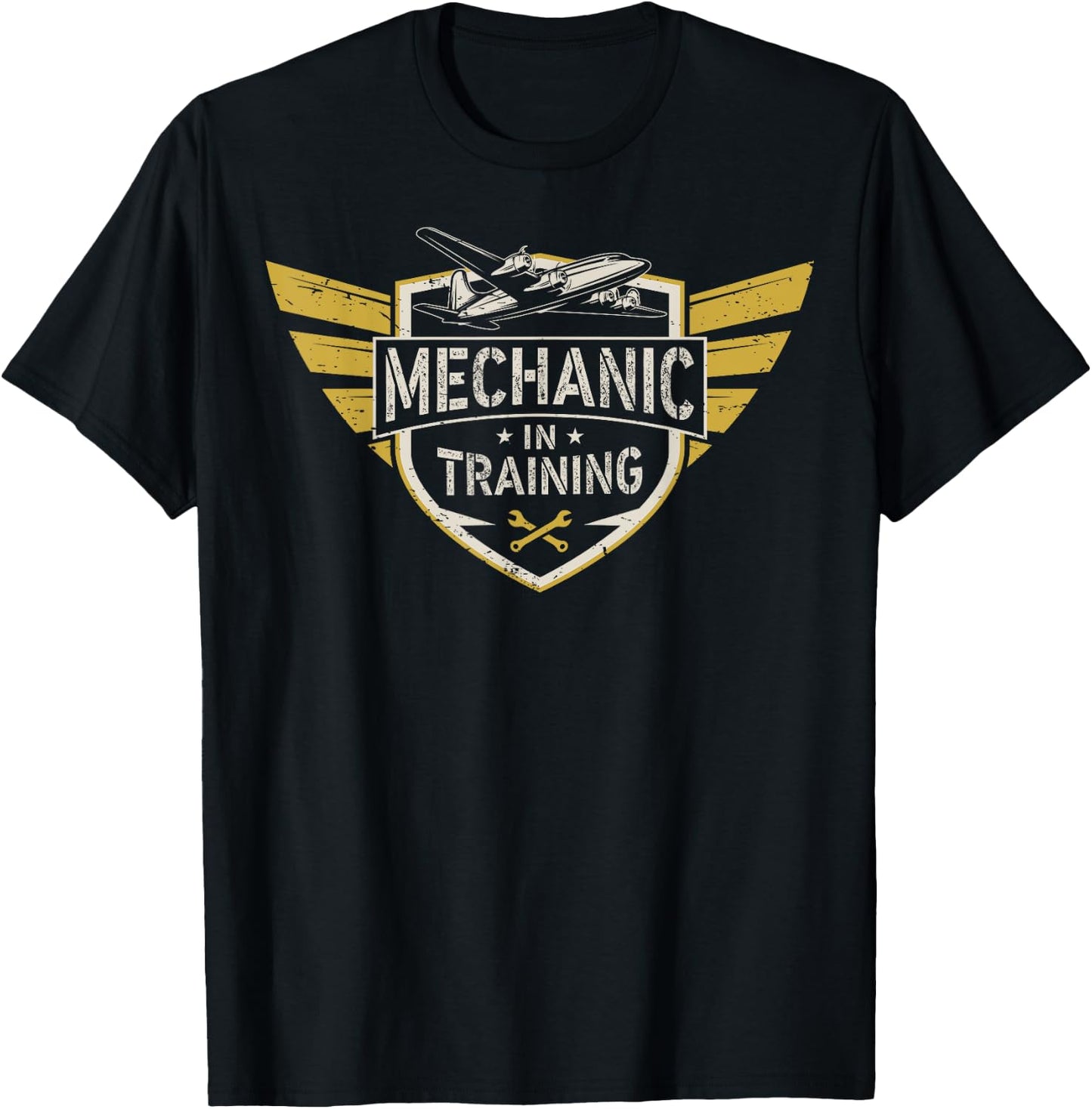 Aircraft Mechanic In Training Aviation School AMT Student T-Shirt - T-Shirt | Black