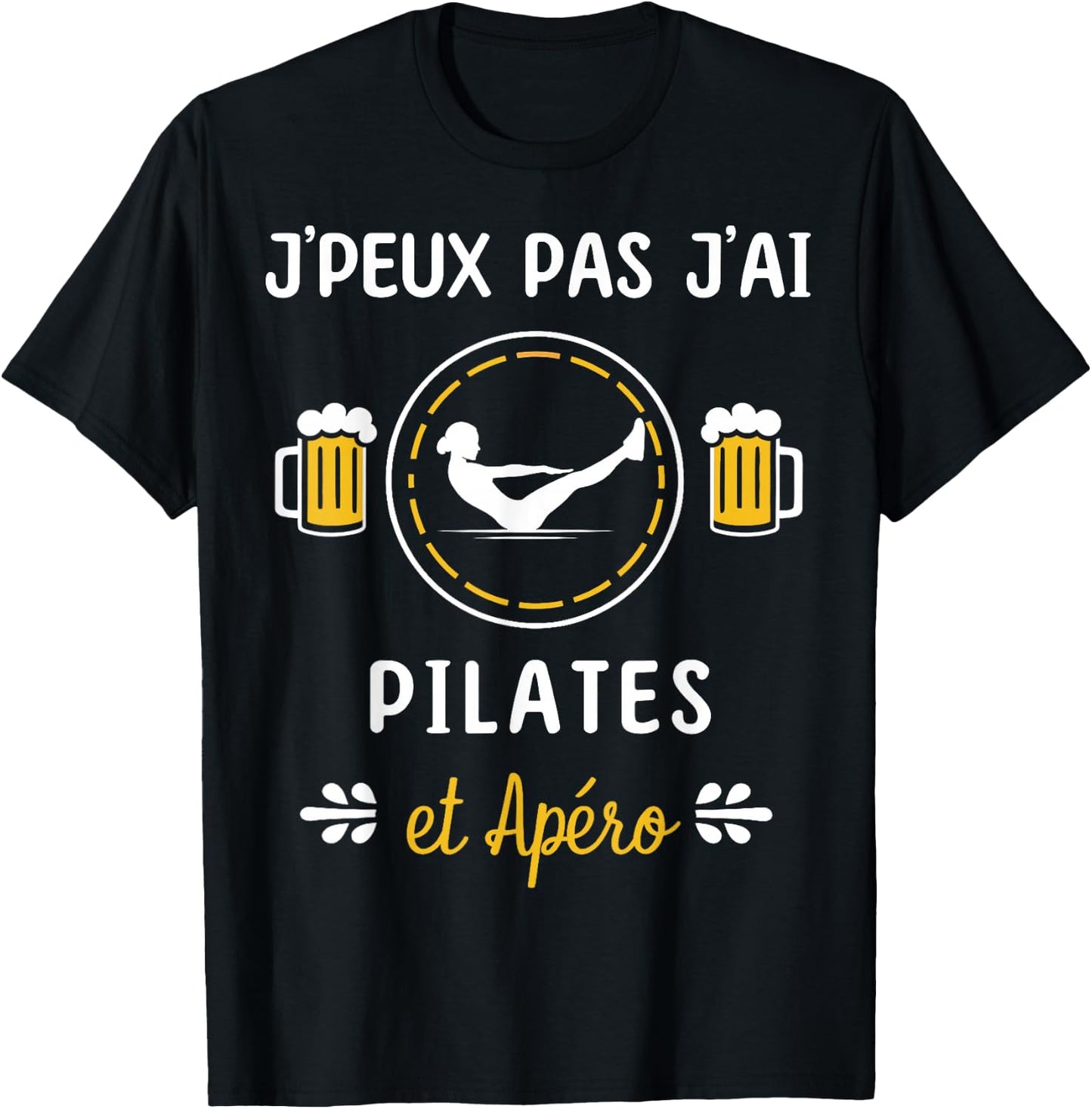 I Can't Have Pilates T-Shirt - T-Shirt | Black