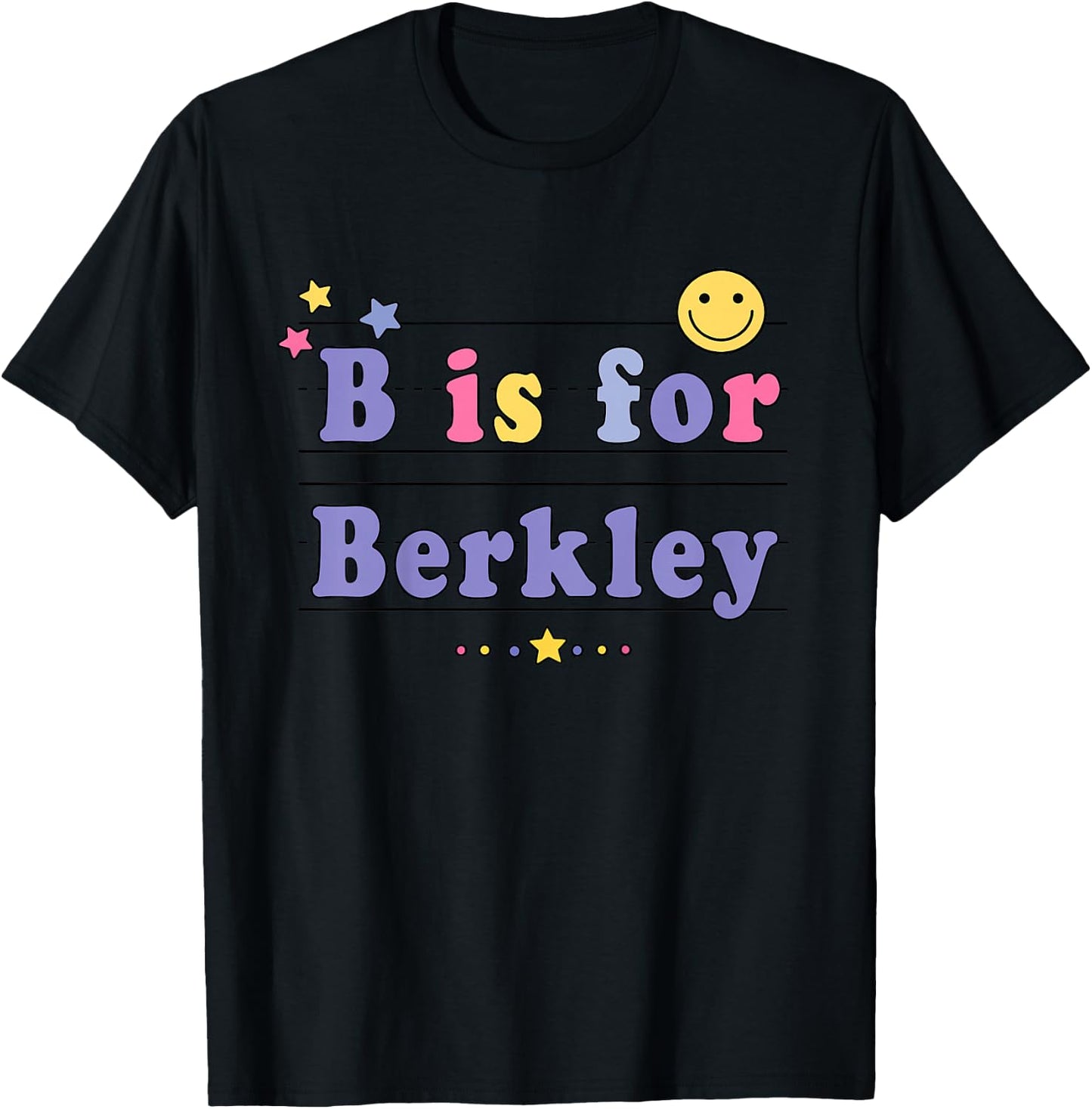 Kids Berkley Name Shirt Alphabet B is for Berkley T-Shirt - T-Shirt | Black