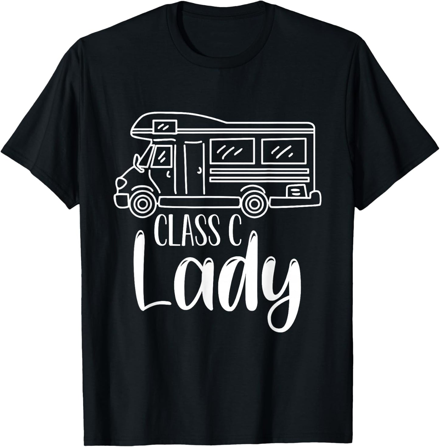 Women Class C Lady RV Recreational Vehicle Camping Road Trip T-Shirt - T-Shirt | Black