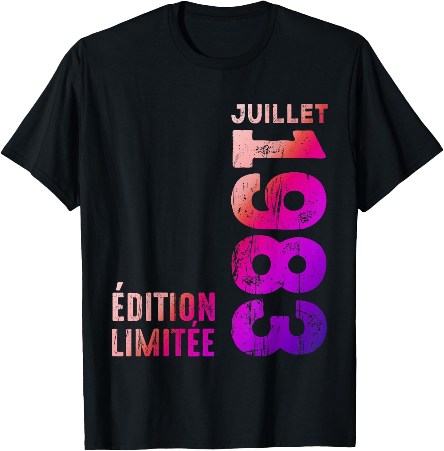Legendary Since 1983 July 1983 Retro Year 1983 Vintage T-Shirt - T-Shirt | Black