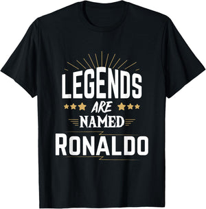 Legends are Named Ronaldo T-Shirt - T-Shirt | Black