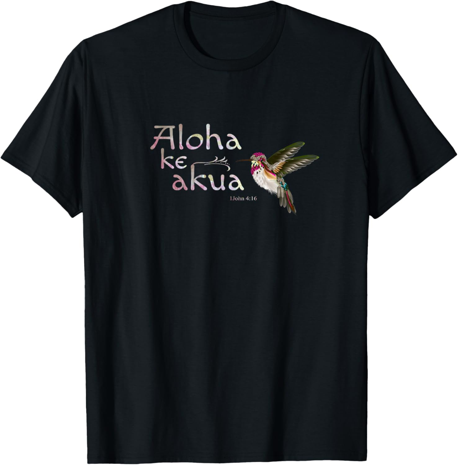 Christian Bible Verse God is Love Hawaiian Shirt T-Shirt - T-Shirt | Black