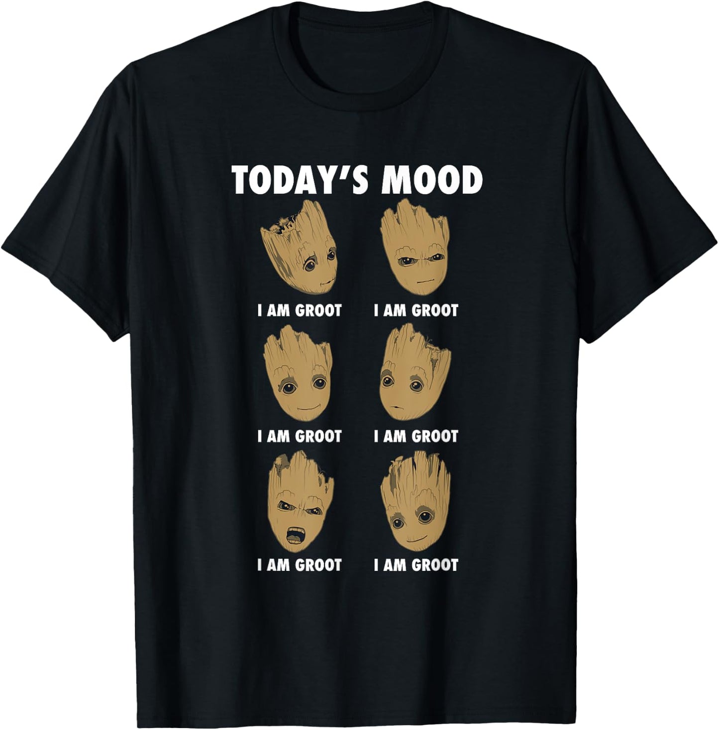 Guardians Of The Galaxy Vol 2 Groot Todays Mood , black T-Shirt - T-Shirt | Black