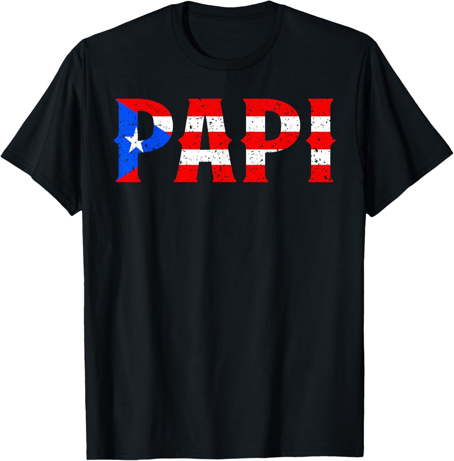 PAPI Puerto Rican Flag Puerto Rico Father's Day Patriotic T-Shirt - T-Shirt | Black
