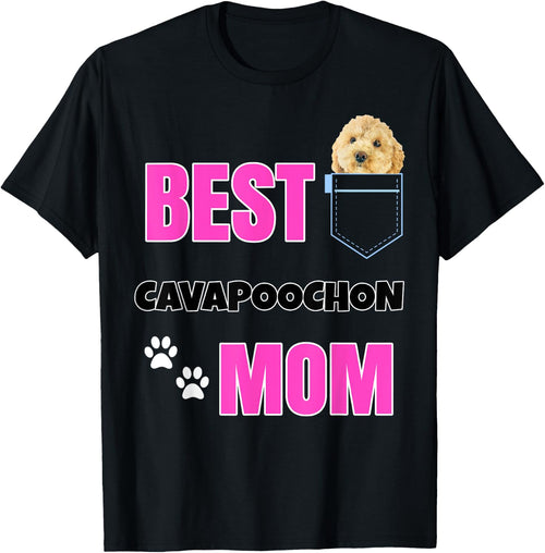 Cavapoochon in pocket Puppy Dog Lover cute Best Poodle Mom Men Women