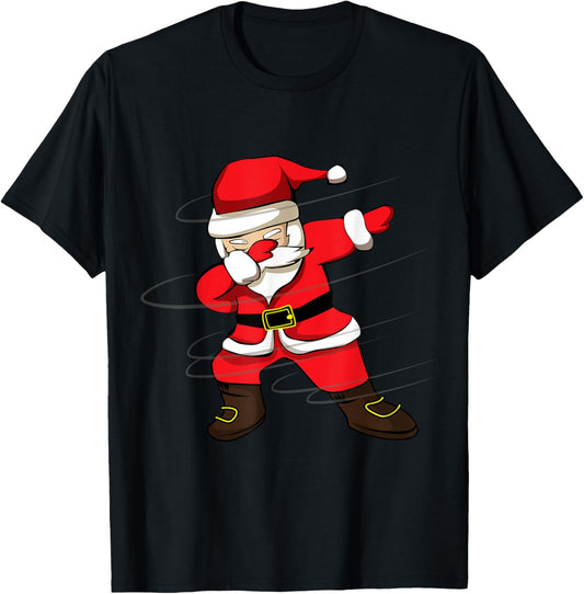 Dabbing Santa For Boys Christmas Dabbing Santa Claus T-Shirt - T-Shirt | Black