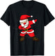 Dabbing Santa For Boys Christmas Dabbing Santa Claus T-Shirt - T-Shirt | Black