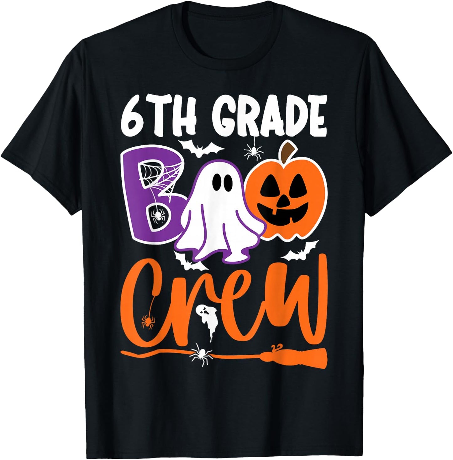 6th Grade Boo Crew Teacher Student Halloween Costume 2022 Men Women Kids T-Shirt - T-Shirt | Black