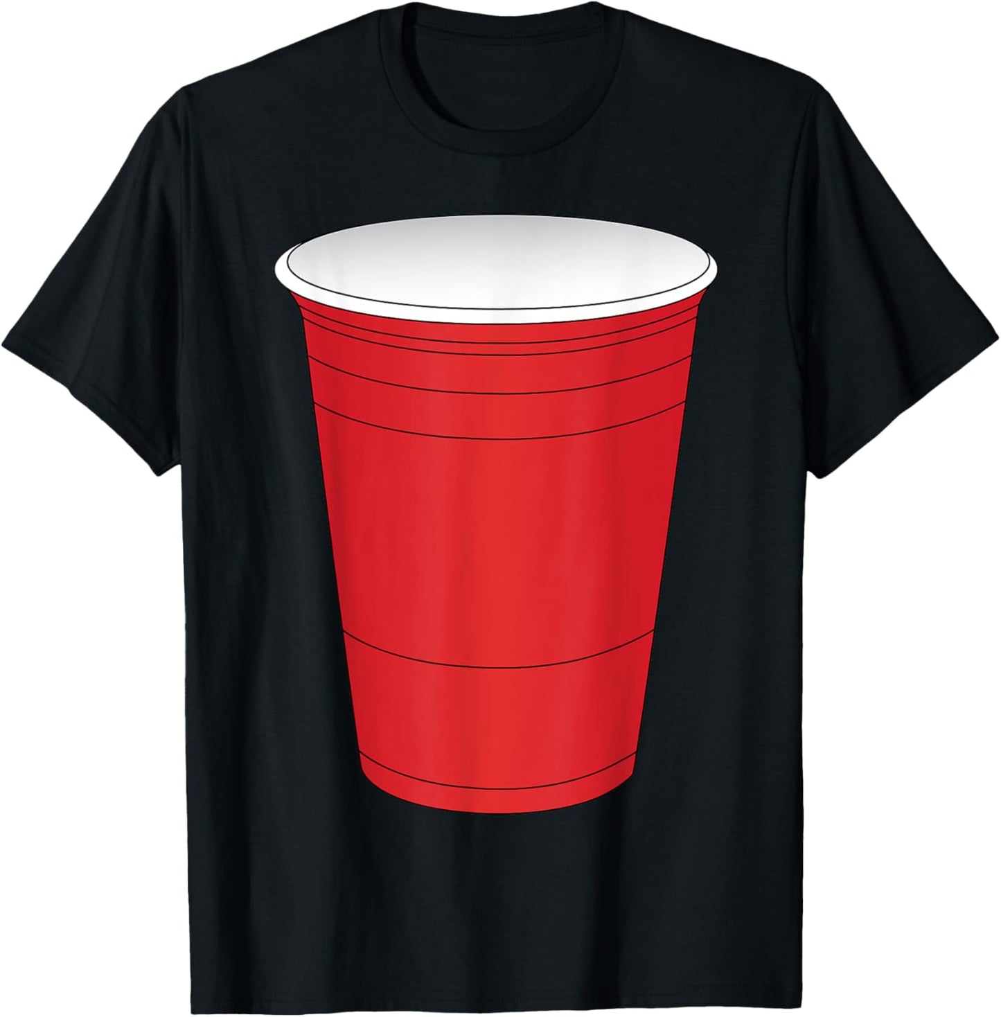 Red Beer Pong Cup Costume Fun Party Game T-Shirt - T-Shirt | Black
