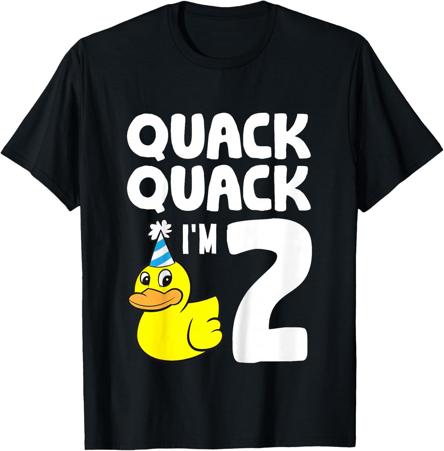 Duck Birthday 2nd Birthday Quack Quack I'm 2 T-Shirt - T-Shirt | Black