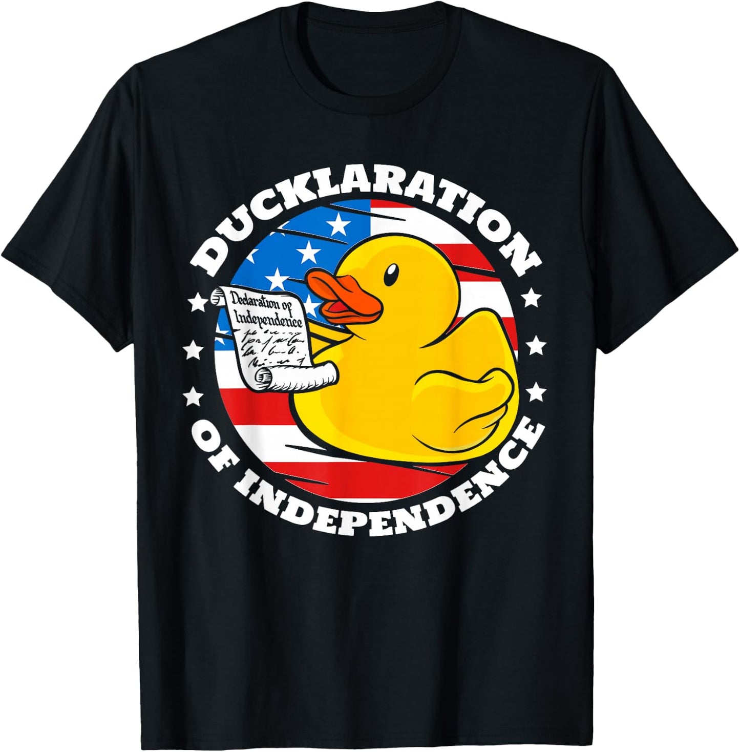 Ducklaration of Independence Duck 4th of July Patriotic T-Shirt - T-Shirt | Black