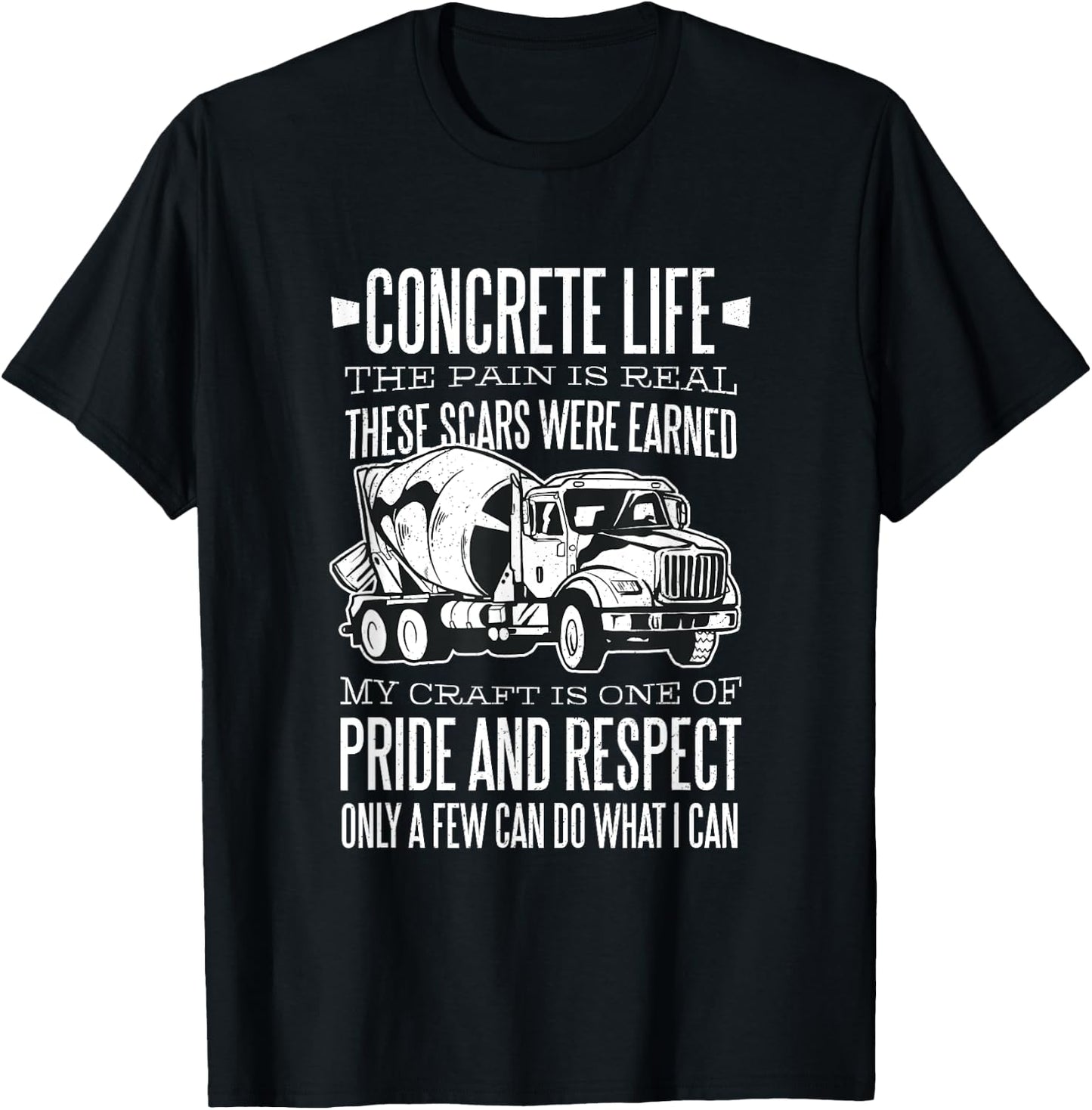 Concrete Mixer Truck T-Shirt - T-Shirt | Black