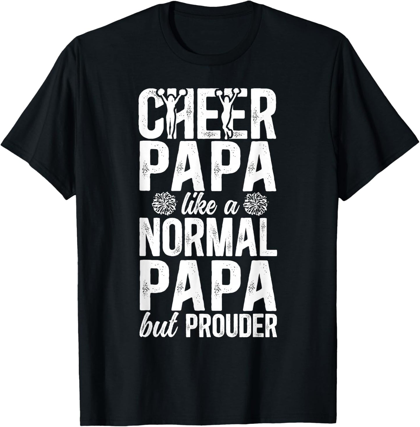 Cheer Papa Definition Papa Of A Cheerleader Papa T-Shirt - T-Shirt | Black