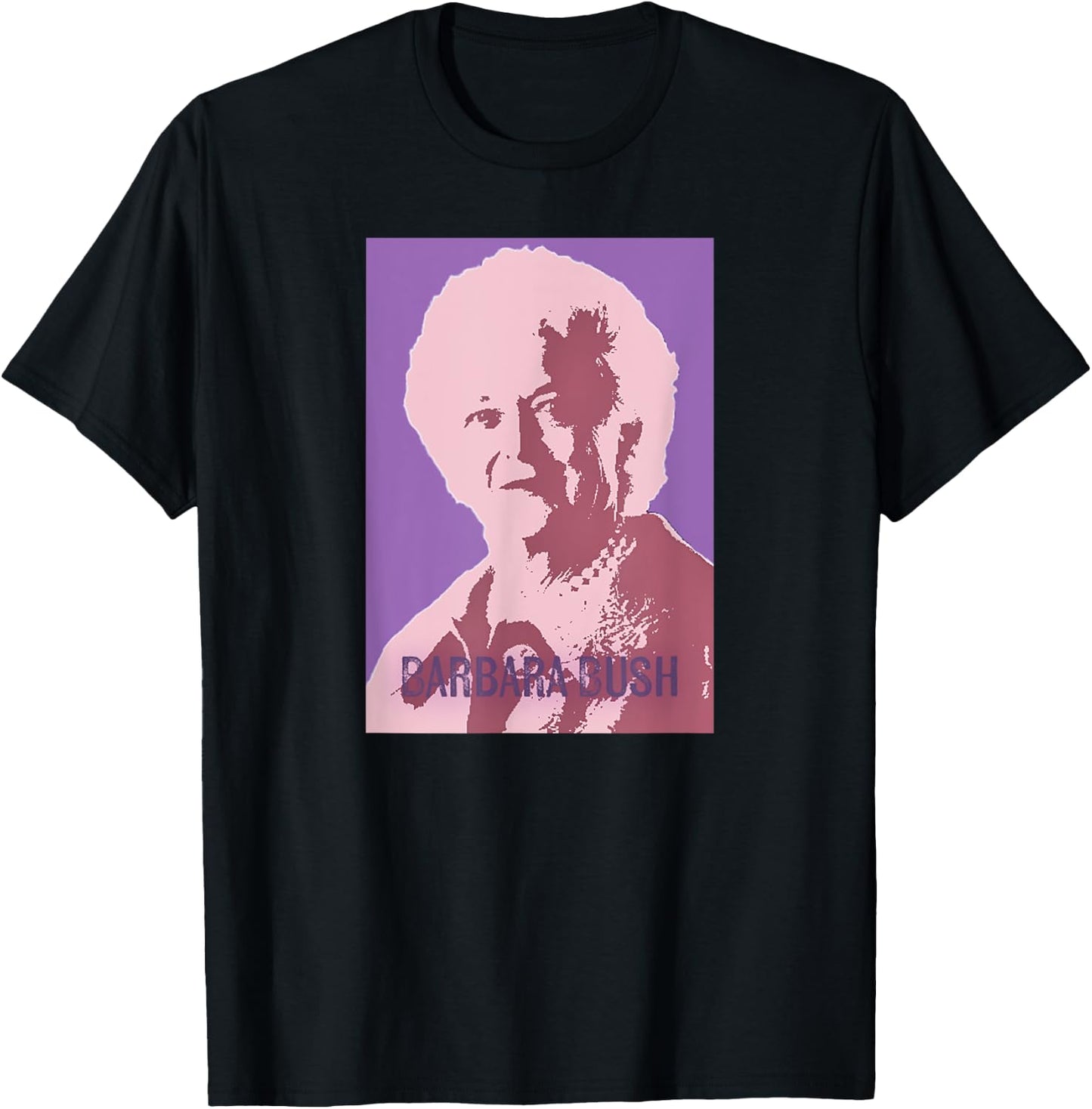 First Lady Art, Barbara Bush Pop Art T-Shirt - T-Shirt | Black